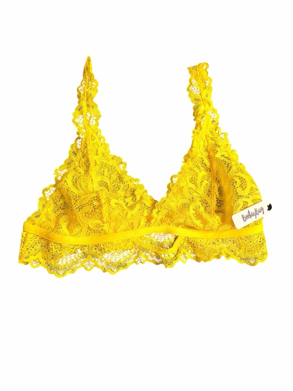 Bright Yellow Lace Bralette - Women’s Intimates